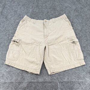 Gap Factory Store‎ Mens Khaki Cargo Shorts W38 100% Cotton Casual Wear FLAWS